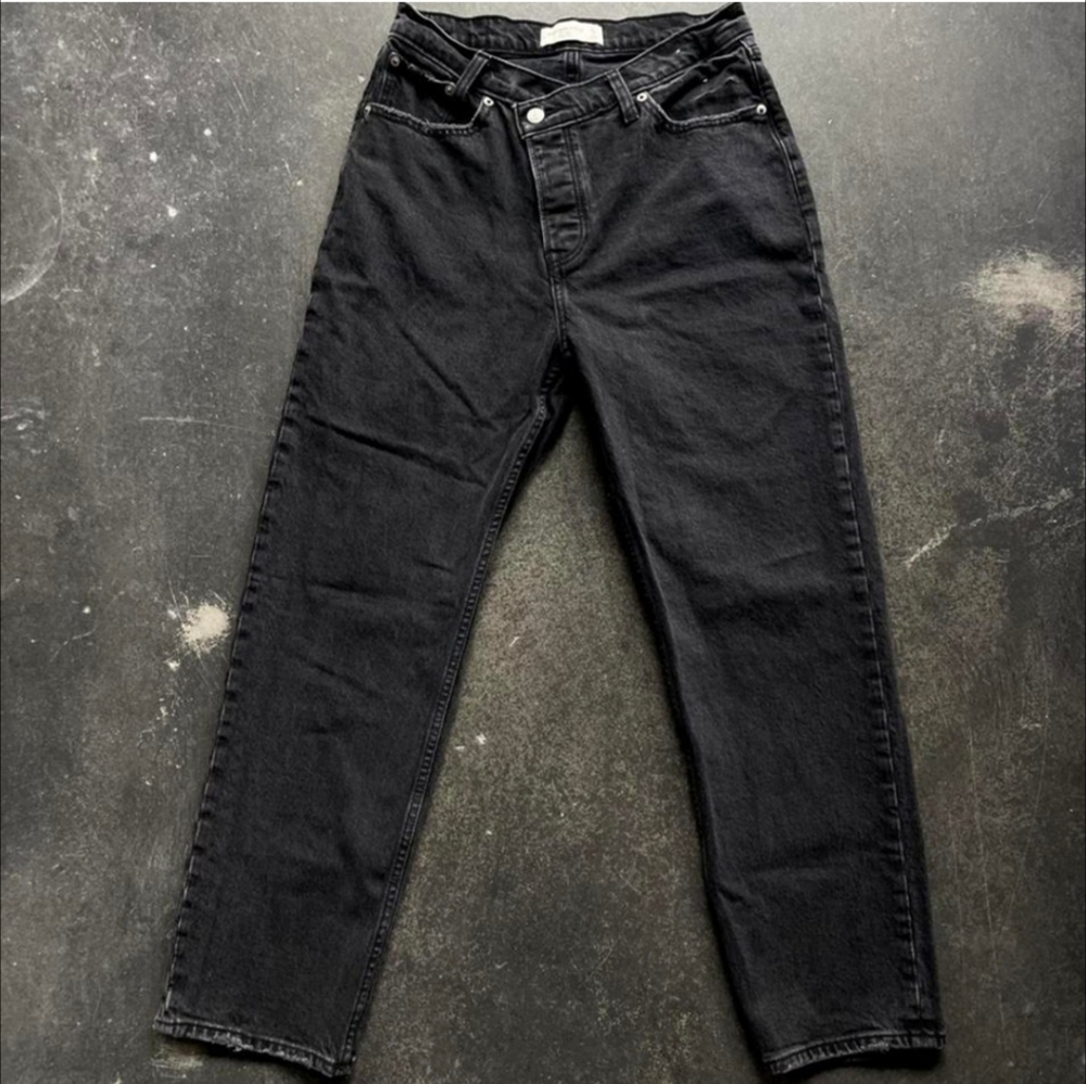 Abercrombie high rise dad jeans SHORT
